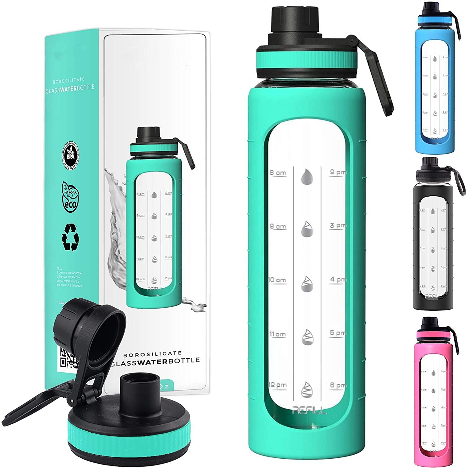 Bouteille d'eau de sport portable avec grande capacité, accessoires de cuisine