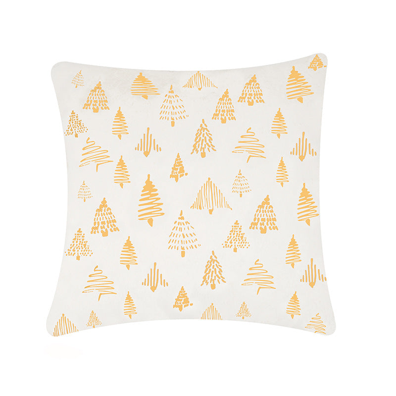 Taie d'oreiller double face à motif sapin de Noël