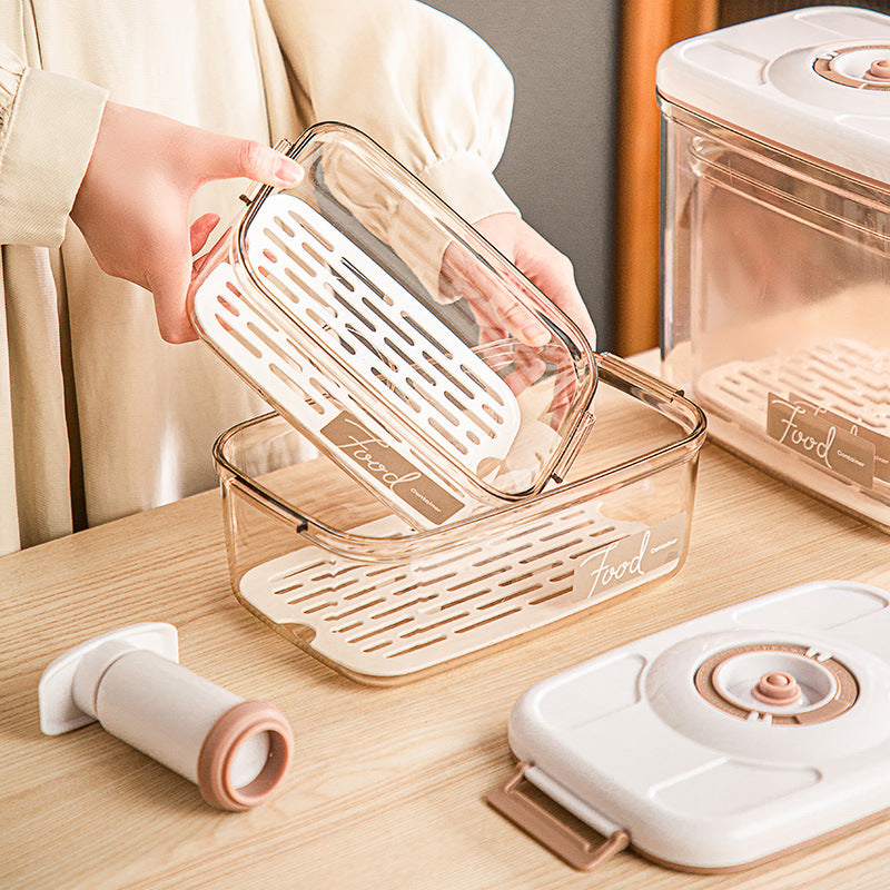 Boîte de conservation sous vide avec scelleuse sous vide gratuite, récipient transparent pour une organisation optimale, boîte à lunch hermétique, cadeau idéal