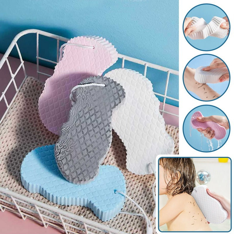 Éponge de massage 3D à motif écailles de poisson, boule de bain tridimensionnelle