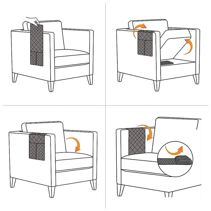 Serviette de canapé matelassée imperméable pour accoudoirs