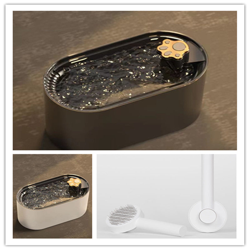 Fontaine à eau automatique 3L pour chats et chiens, avec filtre et lumière LED. Distributeur d'eau ultra-silencieux.