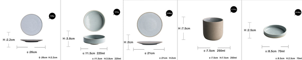 Ensemble d'assiettes plates, d'assiettes et de bols pour la maison