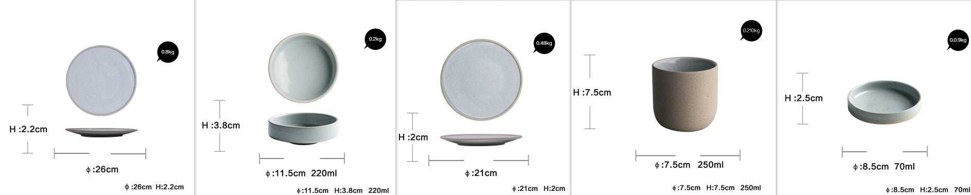 Ensemble d'assiettes plates, d'assiettes et de bols pour la maison