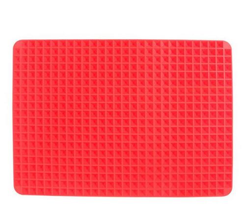 Tapis de cuisson pyramidal en silicone antiadhésif avec grille, tapis de cuisson polyvalent pour four et barbecue, tapis résistant à la chaleur, ustensiles et accessoires de cuisine