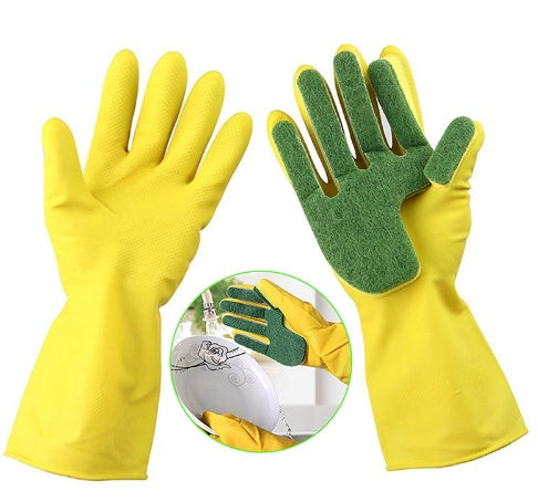 1 paire de gants de nettoyage créatifs pour la maison, le jardin, la cuisine et la vaisselle. Gants en caoutchouc pour le nettoyage ménager, notamment pour la vaisselle.