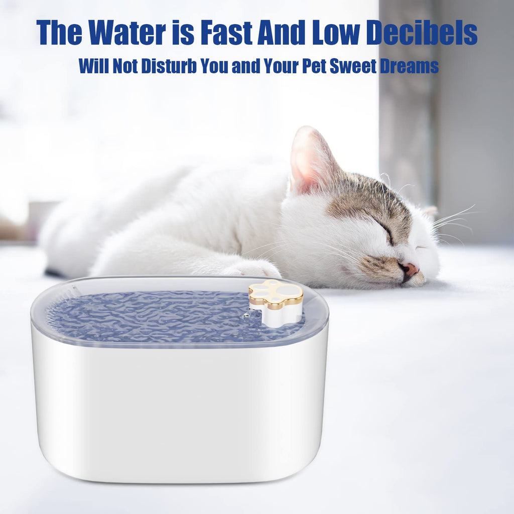 Fontaine à eau automatique 3L pour chats et chiens, avec filtre et lumière LED. Distributeur d'eau ultra-silencieux.