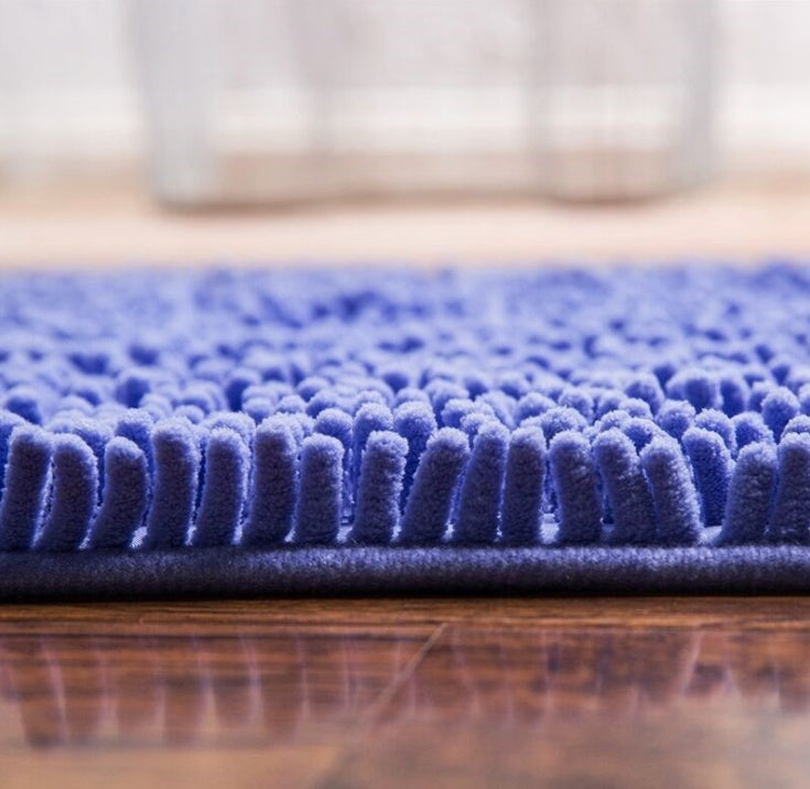 Tapis de sol de salle de bain absorbant en chenille et antidérapant