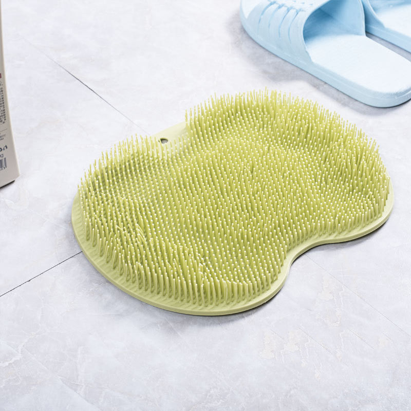 Brosse de bain massante, tapis de bain antidérapant, brosse de massage du dos, ventouse en silicone, coussinet de massage des pieds, outil de nettoyage du corps