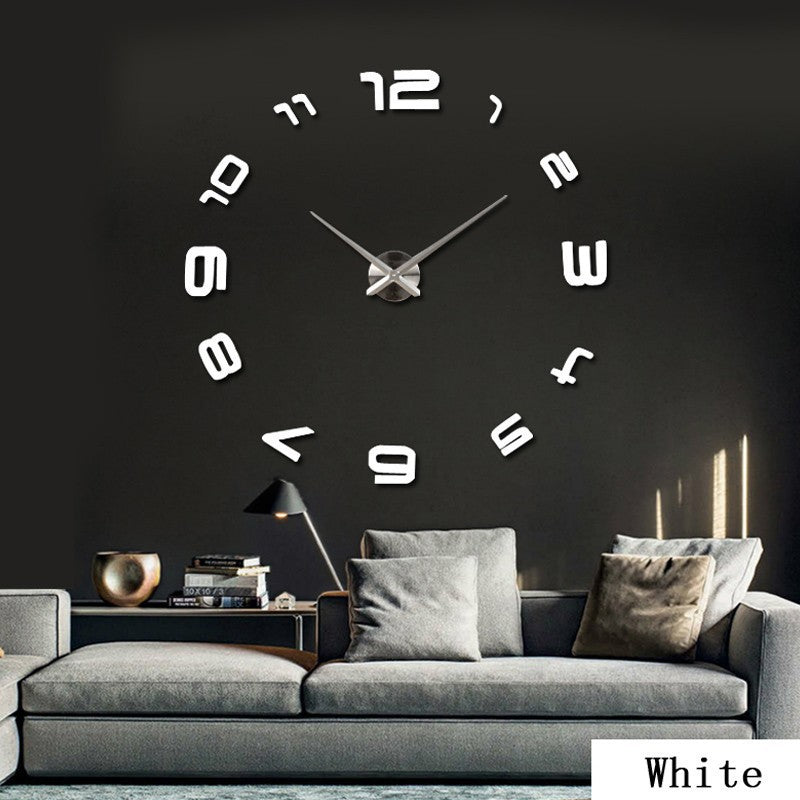 Horloge murale surdimensionnée en acrylique, horloge murale moderne pour salon, horloge miroir