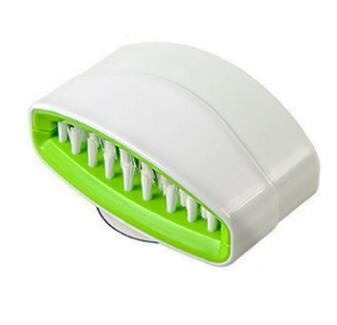 Brosse de nettoyage créative pour couteaux et fourchettes de cuisine avec ventouse, brosse pour fruits et légumes, brosse de nettoyage de cuisine