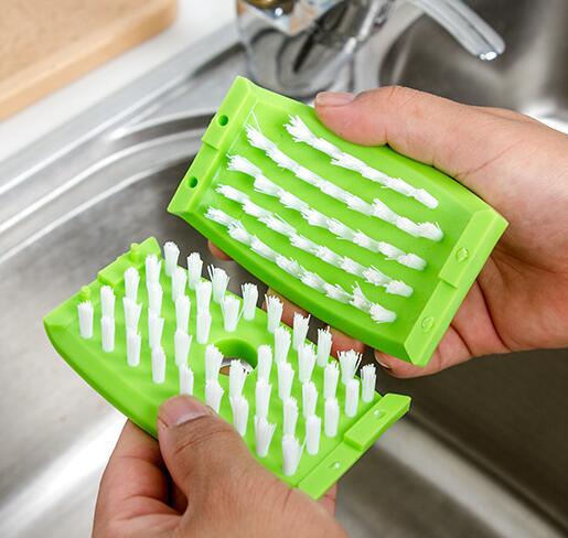 Brosse de nettoyage créative pour couteaux et fourchettes de cuisine avec ventouse, brosse pour fruits et légumes, brosse de nettoyage de cuisine