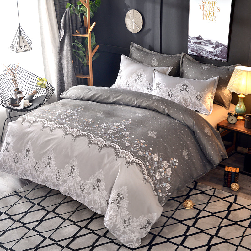 Linge de maison, housse de couette en dentelle de luxe légère américaine, literie