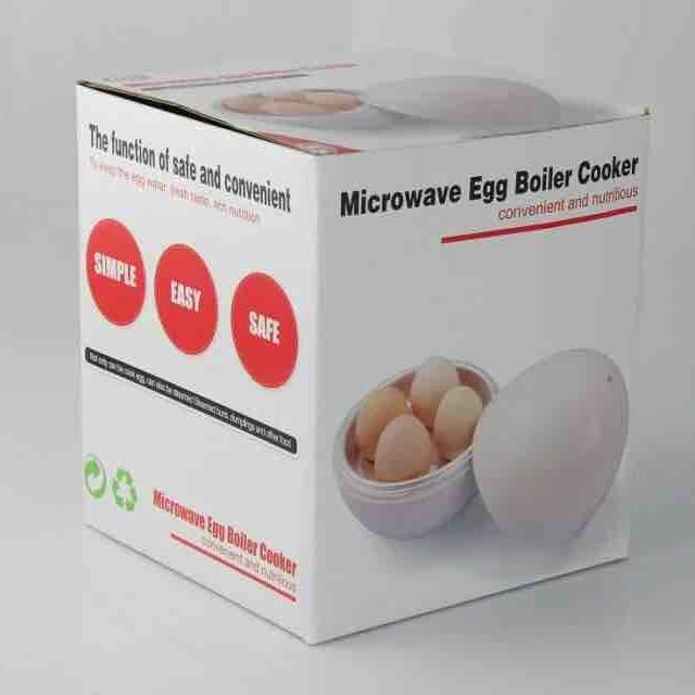 Cuiseur à œufs vapeur pour micro-ondes (capacité : 4 œufs), cuisson facile et rapide en 5 minutes, œufs durs ou mollets, ustensiles de cuisine, accessoires de cuisine