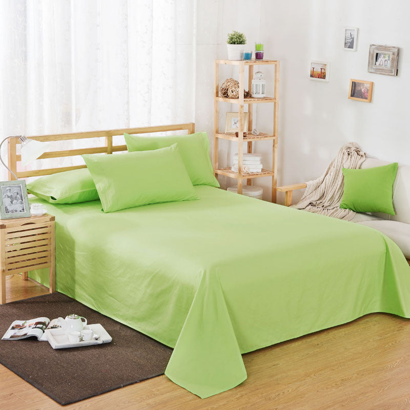 Draps de lit supplémentaires en polyester et coton de couleur pure, pour hôtels et maisons