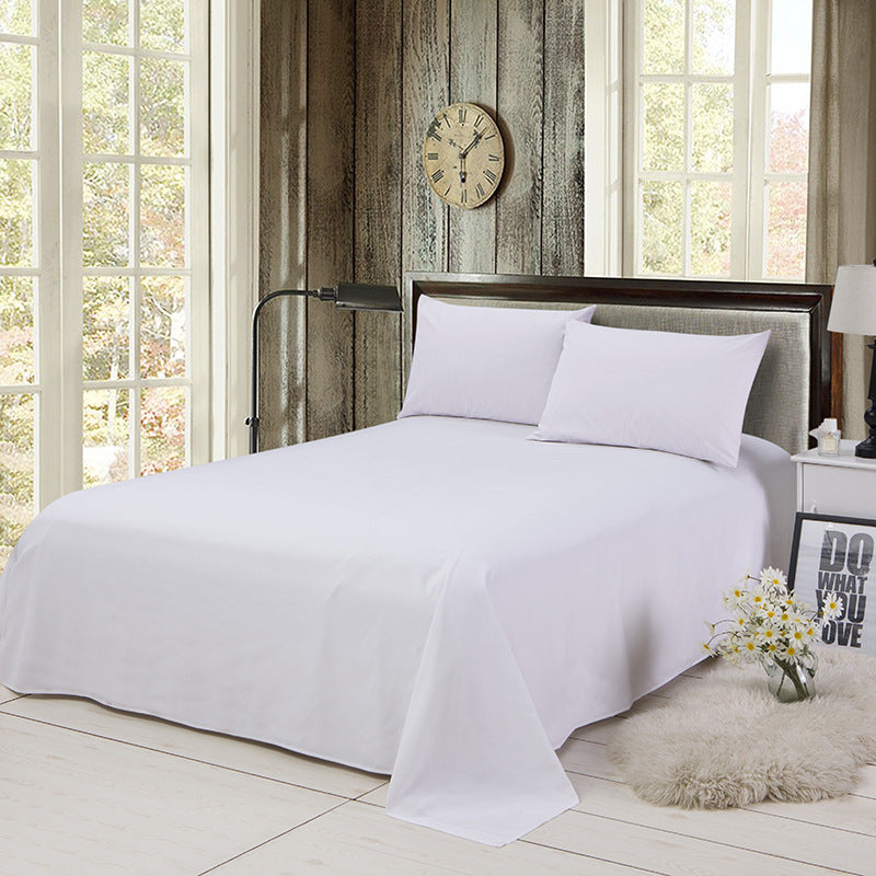 Draps de lit supplémentaires en polyester et coton de couleur pure, pour hôtels et maisons
