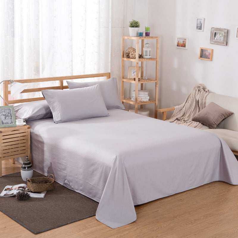 Draps de lit supplémentaires en polyester et coton de couleur pure, pour hôtels et maisons