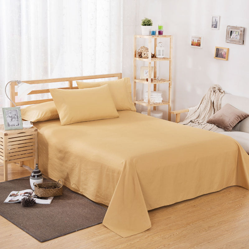 Draps de lit supplémentaires en polyester et coton de couleur pure, pour hôtels et maisons