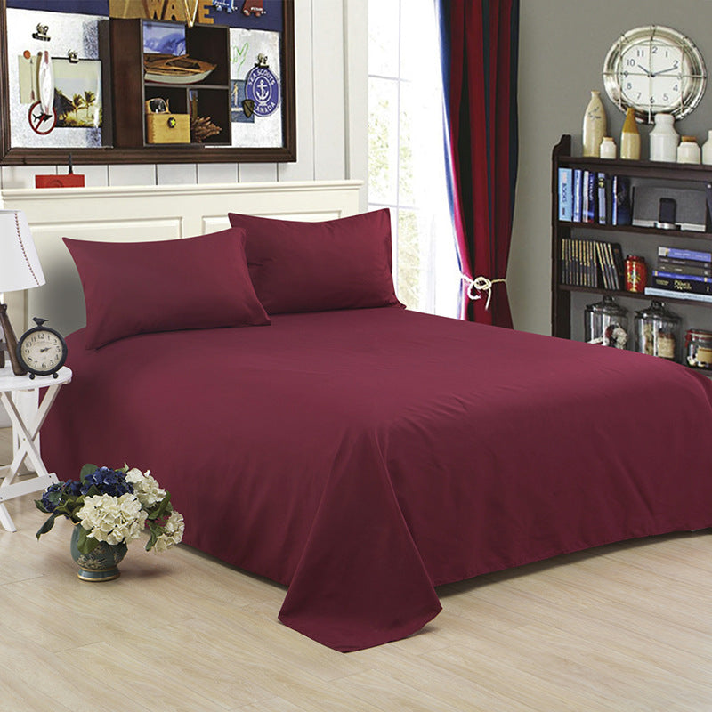 Draps de lit supplémentaires en polyester et coton de couleur pure, pour hôtels et maisons