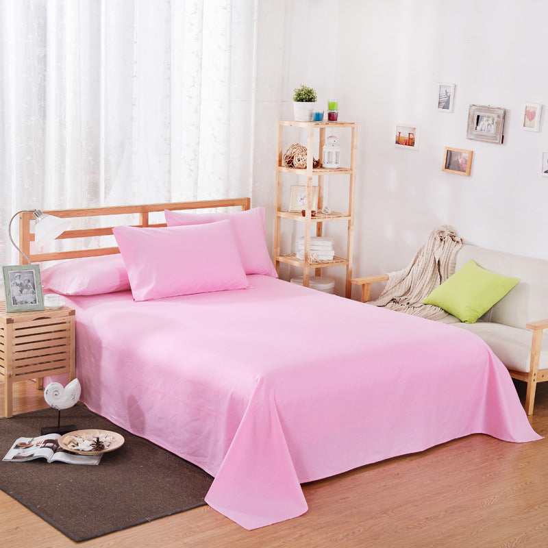Draps de lit supplémentaires en polyester et coton de couleur pure, pour hôtels et maisons