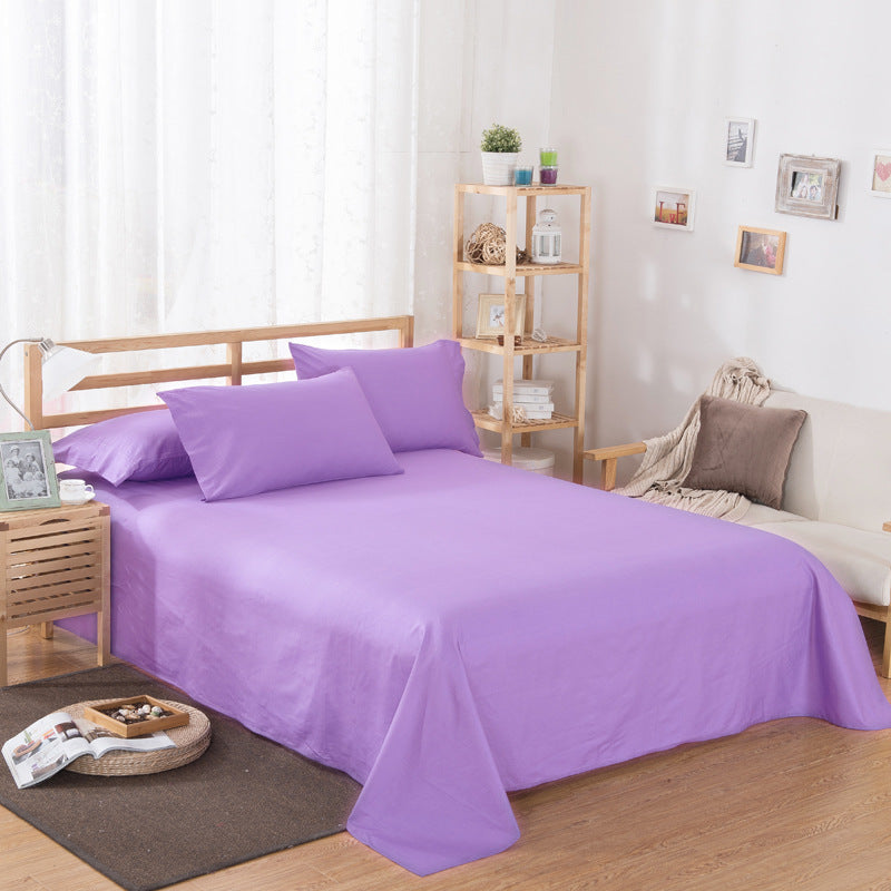Draps de lit supplémentaires en polyester et coton de couleur pure, pour hôtels et maisons