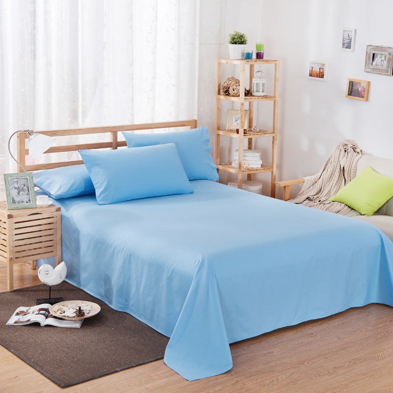 Draps de lit supplémentaires en polyester et coton de couleur pure, pour hôtels et maisons