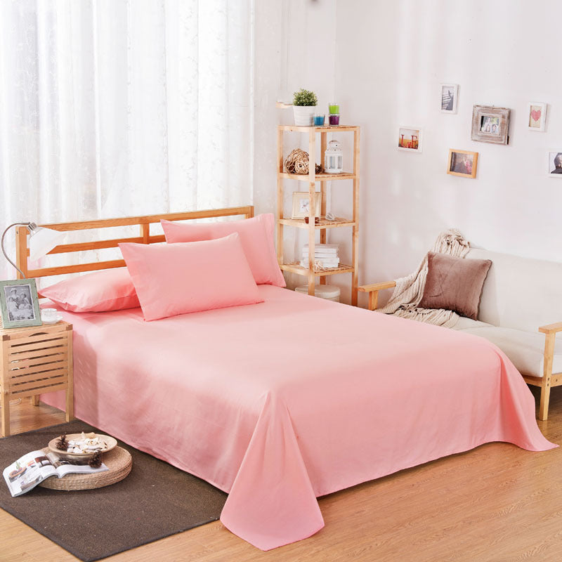 Draps de lit supplémentaires en polyester et coton de couleur pure, pour hôtels et maisons