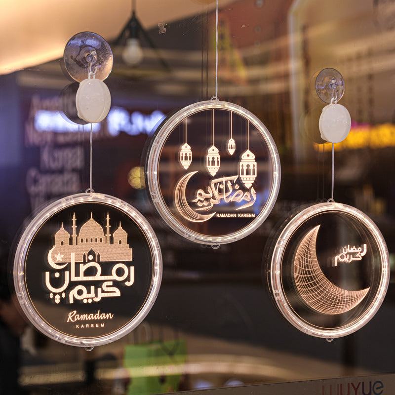 Lampe suspendue LED Ramadan Château Lune Pélose 3D
