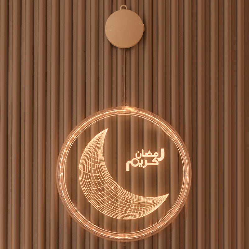 Lampe suspendue LED Ramadan Château Lune Pélose 3D