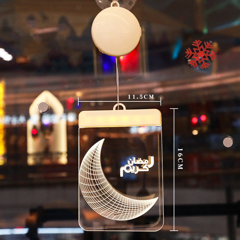 Lampe suspendue LED Ramadan Château Lune Pélose 3D