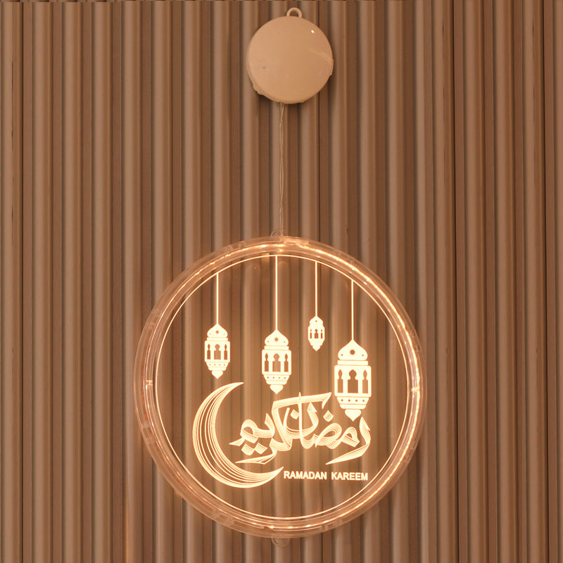 Lampe suspendue LED Ramadan Château Lune Pélose 3D