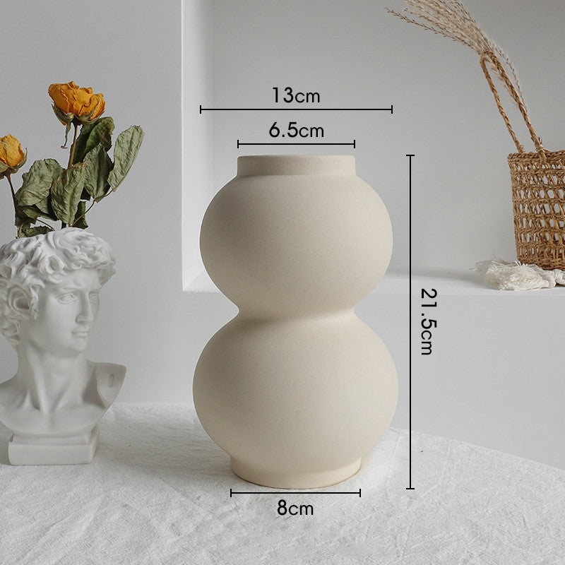 Vase en céramique minimaliste pour composition florale sèche, décoration intérieure, ornement pour salon, vases artistiques