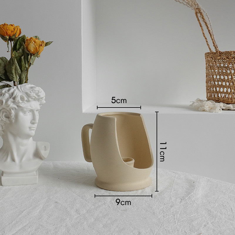 Vase en céramique minimaliste pour composition florale sèche, décoration intérieure, ornement pour salon, vases artistiques