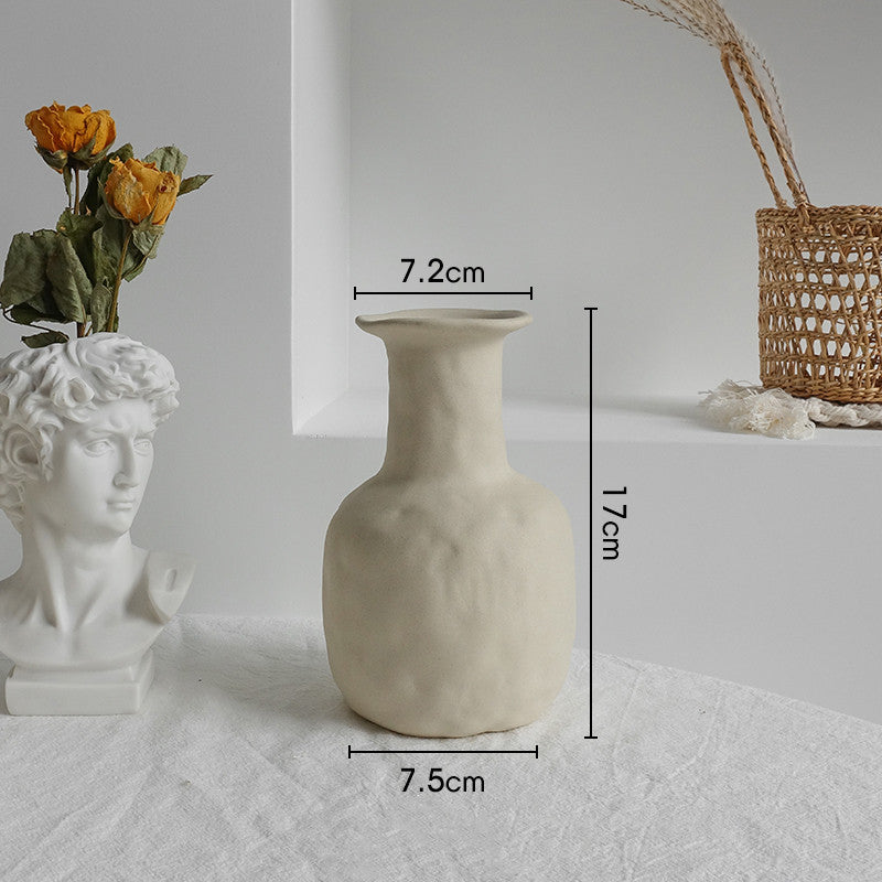 Vase en céramique minimaliste pour composition florale sèche, décoration intérieure, ornement pour salon, vases artistiques