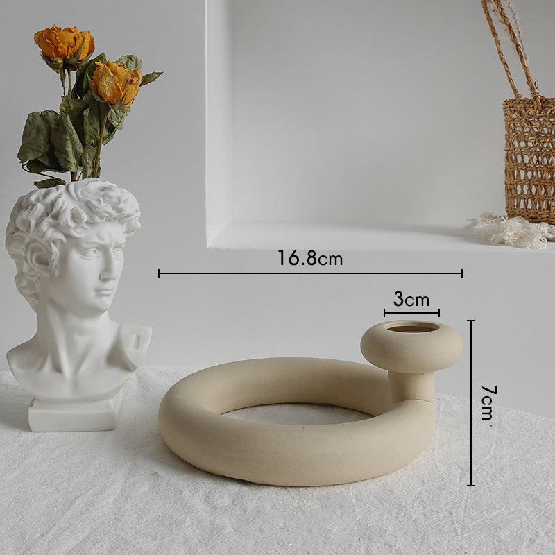 Vase en céramique minimaliste pour composition florale sèche, décoration intérieure, ornement pour salon, vases artistiques