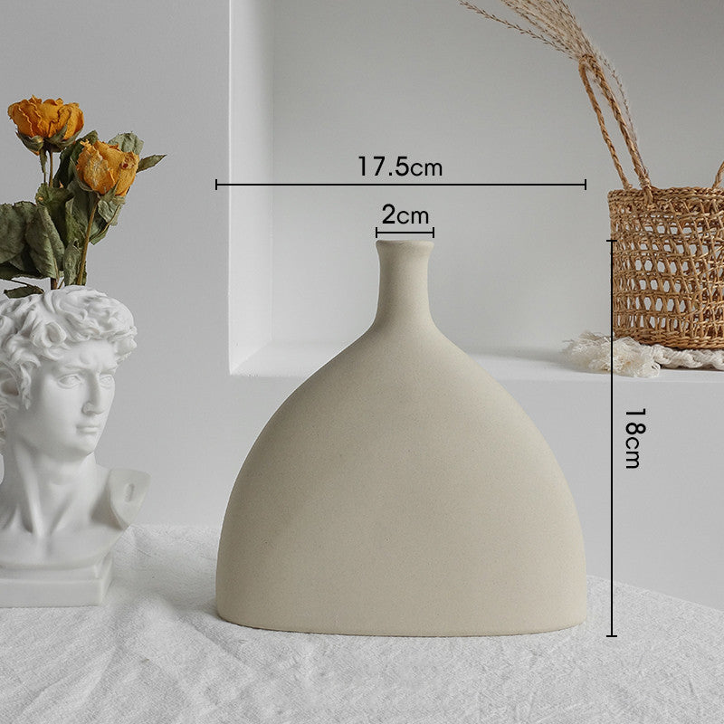Vase en céramique minimaliste pour composition florale sèche, décoration intérieure, ornement pour salon, vases artistiques