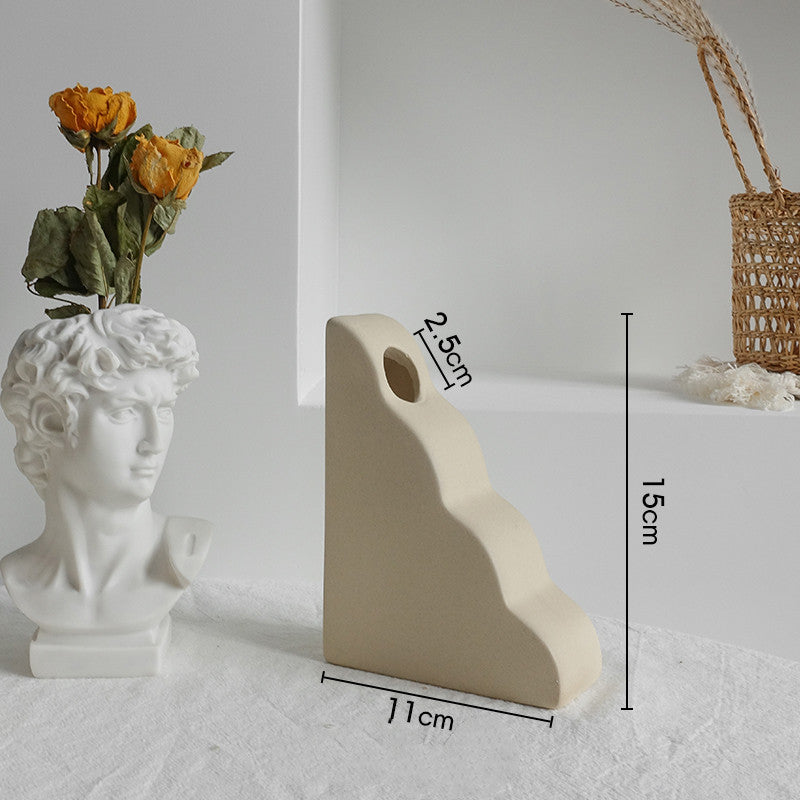 Vase en céramique minimaliste pour composition florale sèche, décoration intérieure, ornement pour salon, vases artistiques