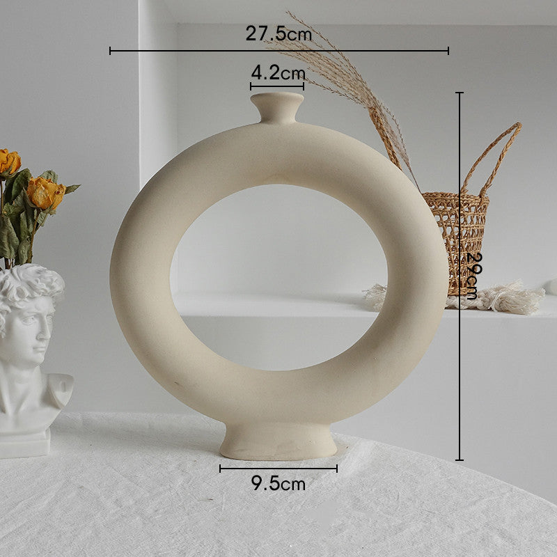 Vase en céramique minimaliste pour composition florale sèche, décoration intérieure, ornement pour salon, vases artistiques