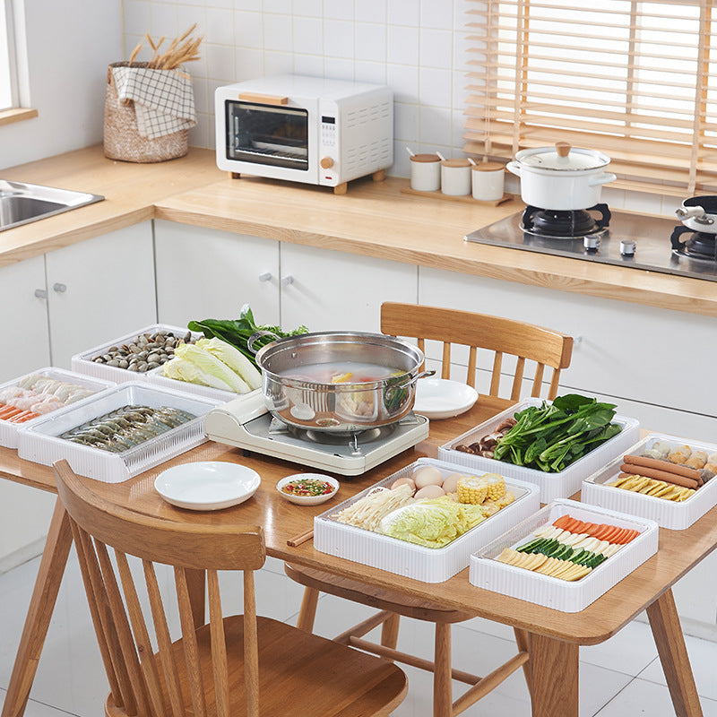 Étagère de rangement pliable pour cuisine avec panier égouttoir, porte-fruits et légumes, étagère empilable, gain de place