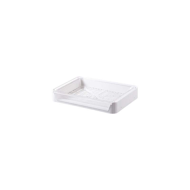 Étagère de rangement pliable pour cuisine avec panier égouttoir, porte-fruits et légumes, étagère empilable, gain de place