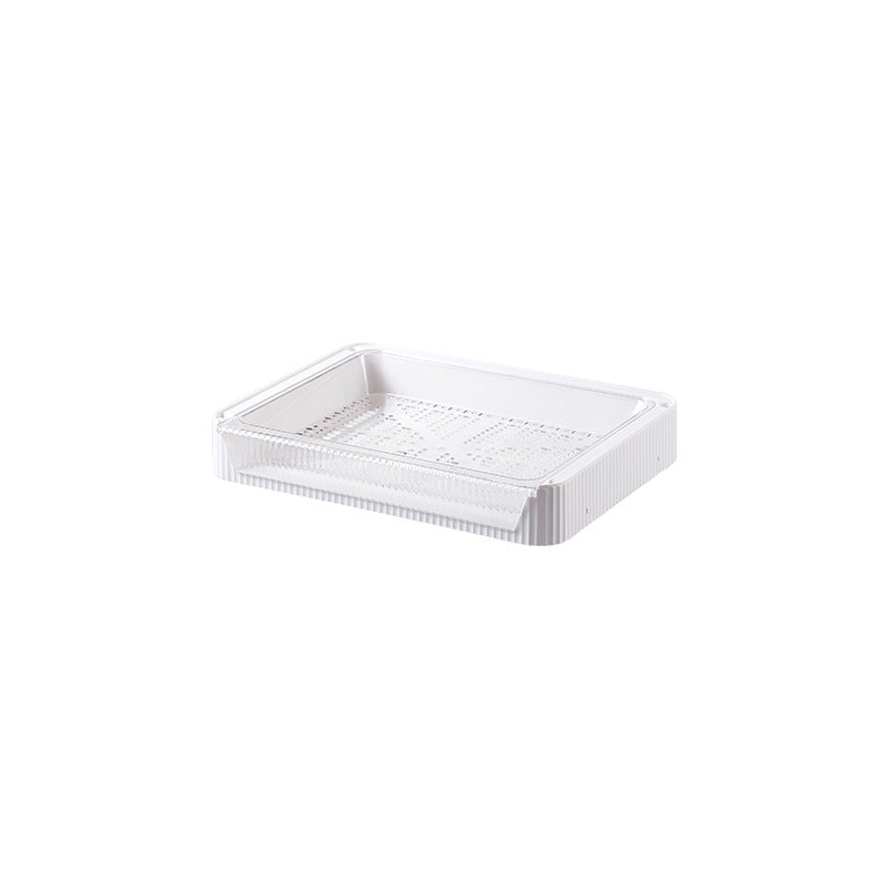 Étagère de rangement pliable pour cuisine avec panier égouttoir, porte-fruits et légumes, étagère empilable, gain de place