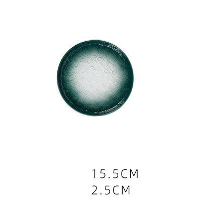 Assiette ronde plate en céramique pour steak, vaisselle créative pour la maison
