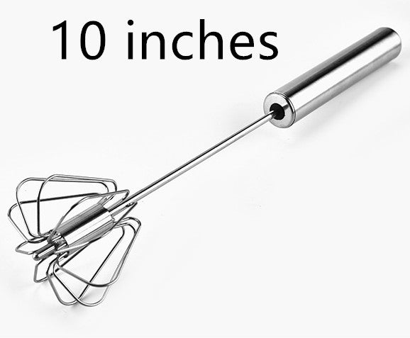 Batteur à œufs semi-automatique en acier inoxydable, outil de cuisine portatif