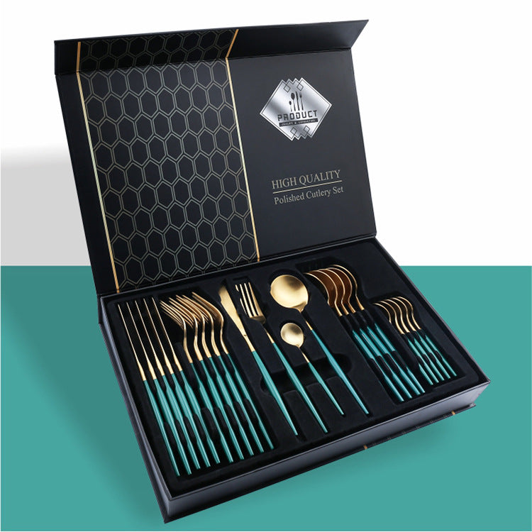 Coffret cadeau de 24 couteaux en acier inoxydable 304