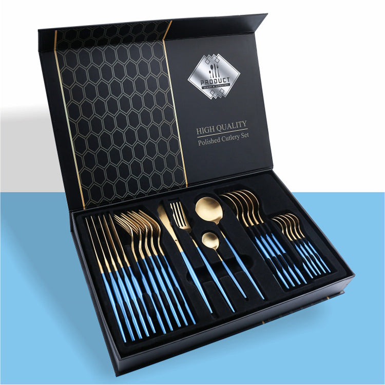 Coffret cadeau de 24 couteaux en acier inoxydable 304