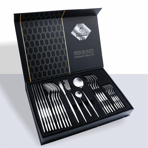 Coffret cadeau de 24 couteaux en acier inoxydable 304