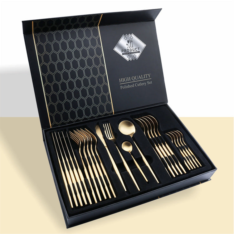 Coffret cadeau de 24 couteaux en acier inoxydable 304
