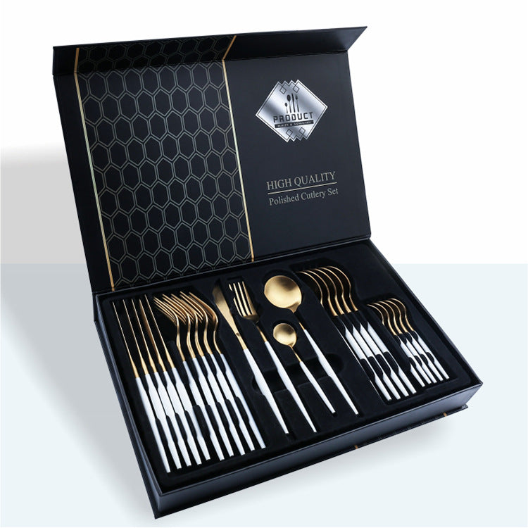 Coffret cadeau de 24 couteaux en acier inoxydable 304