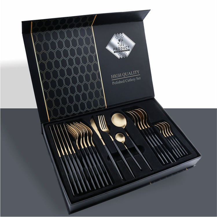 Coffret cadeau de 24 couteaux en acier inoxydable 304