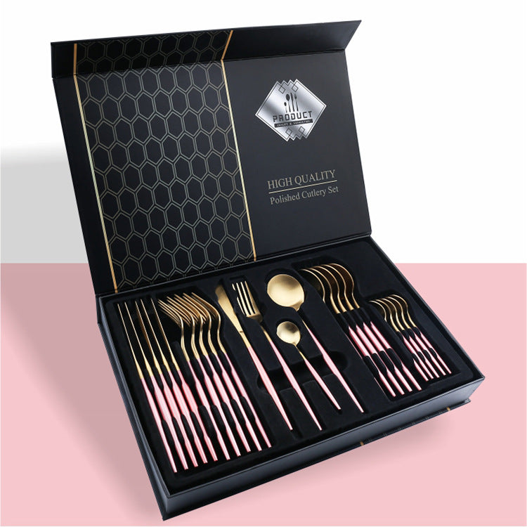 Coffret cadeau de 24 couteaux en acier inoxydable 304